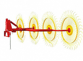 Грабли ворошилки "Кормилец" 4-х колесные (граблина 7 мм)
